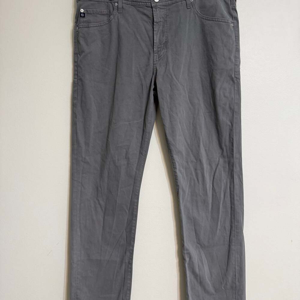 AG Adriano Goldschmied The Graduate Tailored Leg Grey Pants 38x34 1174SUD-SOY